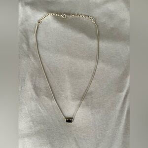 Kendra Scott Pattie Gold Pendant Necklace in Black Opaque Glass